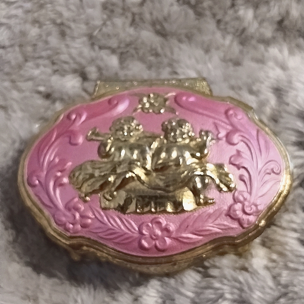 Vintage Cherub Trinket Box